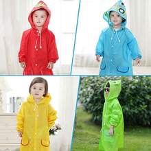 Impermeable Para Niños Ponchos De Lluvia Para Niños Capa De Lluvia Para Niños Poncho Impermeable Chubasquero Con Capucha Poncho De Lluvia Para Ciclismo Pegamento Para Pvc - Azul - Ver 6