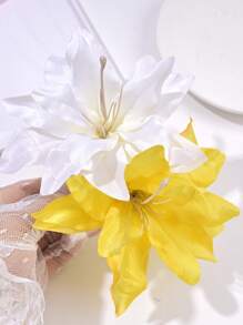 1pc Tropical Style Faux Flower Hair Clip, Suitable For Travel Photo Shoot And Outfit Accessory Claw Clips Hair Claws Hair Barrettes
