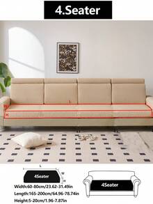 1件装弹力沙发套，四季通用防滑防水全覆盖加厚面料沙发座垫套，可机洗沙发毯，深灰色防尘防污宠物友好型保护套，可调节尺寸，适用于卧室、办公室、客厅L型及1/2/3/4座沙发