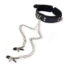 1pc Adult Products Erotic Collar Nipple Clip Punishment Leash Femdom Props Male And Female Masochistic Breast Sm Product