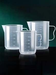 1pc Plastic Measuring Cup With Scale, Household Scale Cup, Kitchen Liquid Measuring Cup, Multi-Function Baking Cooking Measuring Cup, Kitchen Essential Tools, Kitchen Supplies, Household Supplies