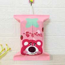 Disney Disney Hanging Tissue Box Cover, Cute Pink Bear Tissue Paper Holder For Living Room Kitchen School Supplies, Back To School