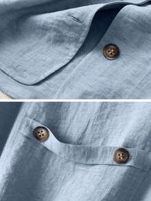 Women's Casual Vacation Linen Blazer, Vest And Pants Set, Spring/Summer