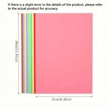 50 Sheets A4 Double-Sided Colored Paper - Multipurpose 10-Vibrant Colors Copy Paper For DIY Crafts, Origami, Art Projects, Party & School Decorations,Color Printing Paper, Cardboard,School Supplies,Back To School