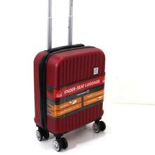 55x40x23cm Cabin Trolley Case 4 Wheel Hard Shell Suitcase Luggage Carry On 51L - Burgundy - View 2