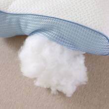 1pc Ergonomic 4D Traction Neck Support Pillow - Durable, Machine Washable, All-Season - Blue