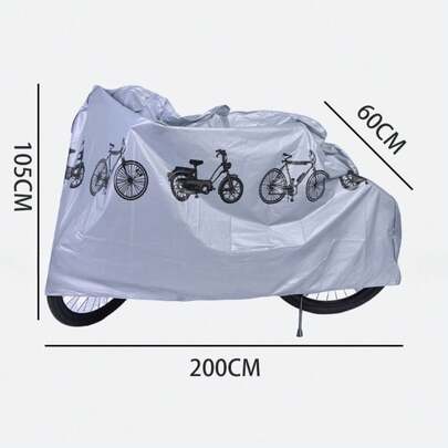 1件装涤纶自行车罩，山地车防紫外线防水防尘罩，适用于摩托车，四季通用，颜色随机发货，防水、防紫外线、防雪，带锁孔防盗，带扣防风，全天候自行车收纳袋，适用于山地车和城市自行车