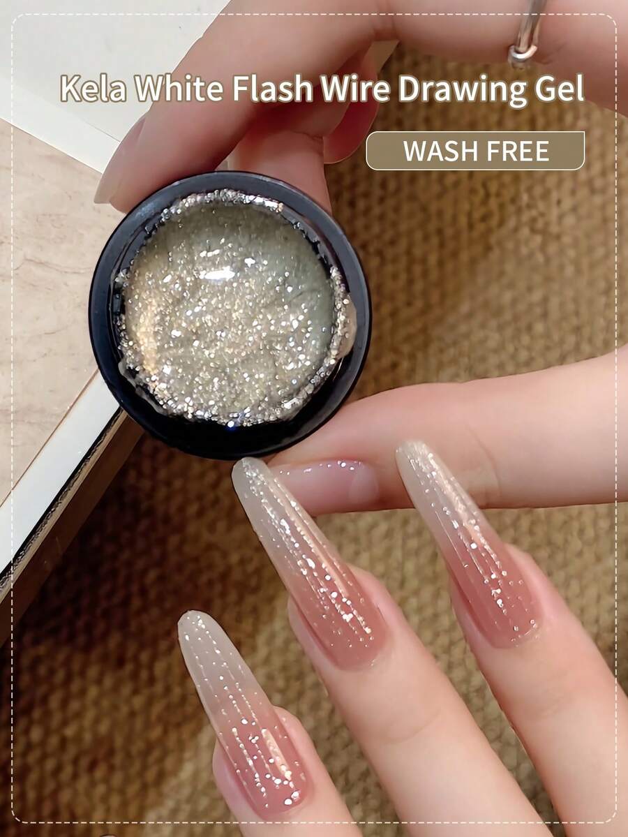 annies 5ml High Density Crystal Glue, 2025 New No-Wash Stretchy Shine String Nail Art Gel - 彩色 - 查看 1