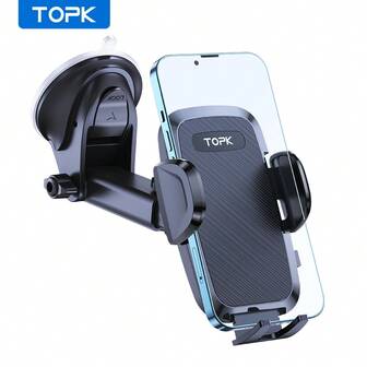  TOPK手機車用支架手機支架汽車支架，適用於通用儀錶板支架適用於所有智能手機