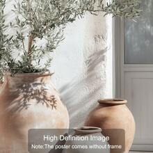 Set Of 2 Unframed Neutral Boho Cactus Olive Tree Wall Art Poster Canvas Print Minimalist Mediterranean Travel Painting For Apartment,Living Room,Bedroom,Modern Home Decoration - Multicolor - View 4