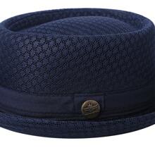 JEWELRYWE Men's Women's Simple England Jazz Hat, Breathable Mesh Bowler Hat, Sun Hat
