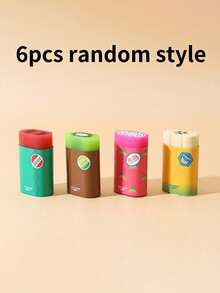 TOCHAIN 1 件/2 件/4 件随机水果形状橡皮擦，创意文具可爱设计干净橡皮擦，有趣的办公用品，可爱的小水果橡皮擦，送给学生的完美礼物，办公用品，毕业，返校，生日，返校季节礼物，教师用品，圣经学习用品 - 彩色 - 查看 12