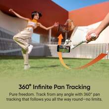 Insta360 Flow 2 Pro - 可折叠 AI 手机云台，通过 Apple DockKit 在 200 多个应用程序中跟踪，多人跟踪，360º 平移跟踪，内置三脚架/自拍杆，便携式稳定器