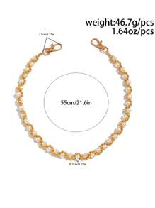 1 Stück Nische Mode Hip-Hop Personalisierte Faux Kunstperle umwickelte Jeansenkette, Taillenkette Accessoire für Männer, Mode Street Outfit Accessoire, Geschenk