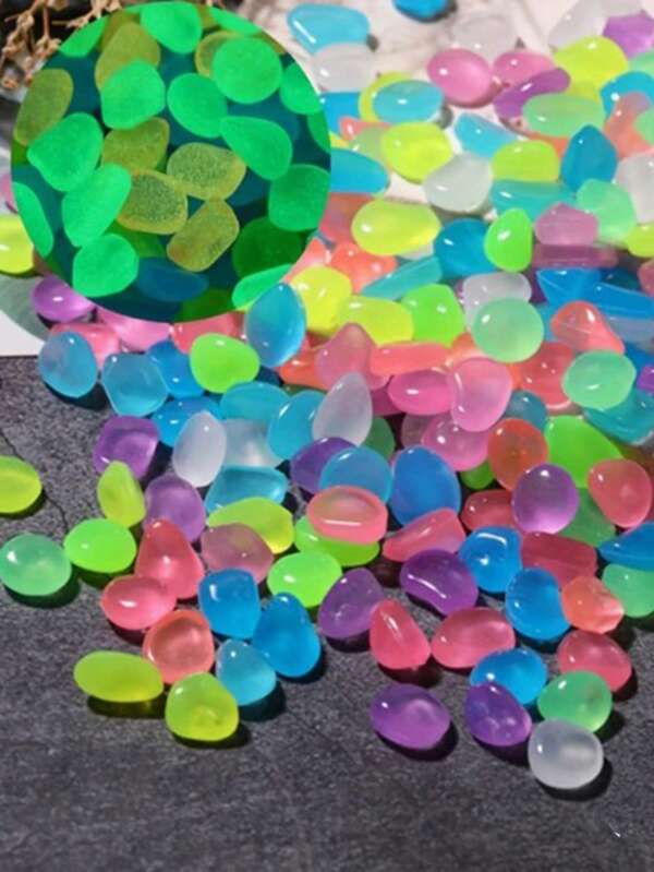 770pcs Glow-In-The-Dark River Rocks - Perfect For Creating A Secret Garden Oasis, Accenting Garden Corners, Or Adding Unique Flair To Potted Plants, Aquariums, And More!
