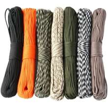 Corda paracord 550 cores, diametro 4 mm, per uso esterno, campeggio, sopravvivenza, cordini, paracadute, escursionismo, accessori per tende