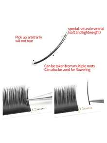 XIUSUZAKI 12Rows Fast Shipping Easy Fan Auto Eyelash Extension Supplies Handing Making Fast Bloom Flowering Pre-Bonded Lashes Volume - Black - View 4