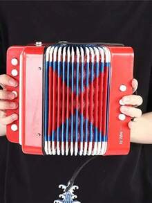 7-Key Mini Accordion For Kids Musical Toy - Red - View 3