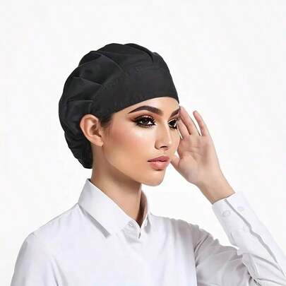 Gorra de trabajo resistente al polvo y a las manchas de aceite de moda para damas - elástica y ligera, adecuada para chefs y enfermeras