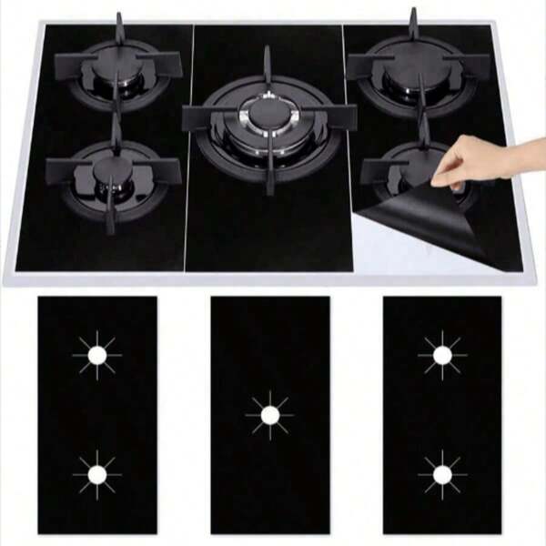 3pcs Gas Stove Protector Washable And Reusable Stove Top Cover Heat Resistant Gas Stove Lining Kitchen Necessities Gas Stove Burner Cover Oil Anti-Pollution Cleaning Gas Stove Protective Mat Kitchen Utensils