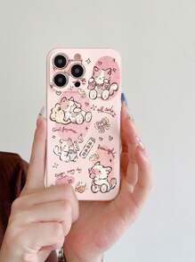 1 件美食猫图案粉色直边手机壳，带镜头保护设计，防指纹、防震、防摔，兼容 16 Pro Max、15 Pro Max、14 Pro Max 系列、S25 Ultra、S24 Ultra 系列