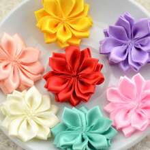 20pcs Chiffon Hair Bow Clip Flower Mini Hairpin Fine Hair Everyday Hair Accessories For Girls (Ten Colors) Claw Clips Hair Claws Hair Barrettes