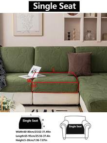 1件装弹力沙发套，防滑防溅全覆盖加厚面料沙发垫套，可机洗，防尘，宠物友好，适用于卧室、办公室、客厅、L型沙发及1/2/3/4座毛绒家具，保暖厚实