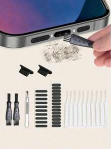 37pcs Cleaning Kit For Cell Phone Charging Port, Computer Keyboard And Shower Head, Pipe Unblocker, Gap Cleaner, Mini Brush, Keyboard Brush,Etc.,Kitchen,Bathroom,Home,Household Suppliers (Multiple Specifications)