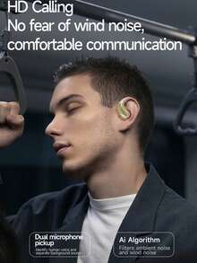 NEW SENYANG 全新森阳贴耳式运动耳机时尚舒适耳机音乐重低音挂耳式视频TWS HIFI杜比ACC立体声高清通话耳机适用于安卓手机游戏情侣耳机智能耳机 - 均碼 - 查看 6