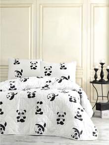 Double Size Bedspread Set – 1pc Bedspread (200x220 Cm) And 2pcs Pillowcases (50x70 Cm) | Ultra Soft, Highly Absorbent & Comfortable Luxury Bedding - White - View 1