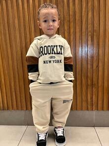 Stylish Boys' Set – Cold Weather Clothes With Sweatshirt For Boys | 2 Pieces Winter 02 TO 14 YEARS - Màu be - Xem 6