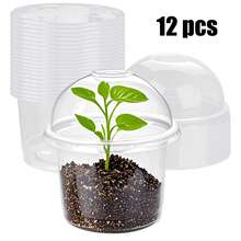 12pcs/30pcs Seedling Trays With Humidity Adjustable Lids - Clear - View 9