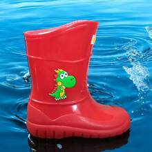 Botas de lluvia de niños y niñas - Rojo - Ver 5