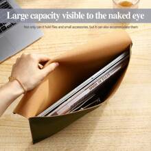 A4 Thick Leather Document Bag, A4 Folder,Business Information Bag, School And Office Supplies, Storage Bag Back To School,Back To School,School Supplies