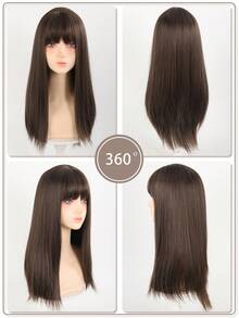 10 Inch Synthetic Wig For Women Wig Bangs Wig Heat Resistant Wig For Daily Party Use - Multicolor - View 7