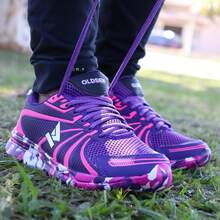 Women's Casual Sneakers Soft Comfortable For Walking Running Cheap Sport Gym & Fitness School - Màu tím - Xem 2