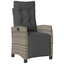 vidaXL Set Da Pranzo Da Giardino 9 Pz Con Cuscini In Polyrattan Grigio - Grey - View 4