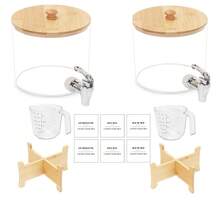 2 件 3.5 升洗衣液罐分配器，带不锈钢水龙头的洗衣液洗手液分配器，洗衣房用液体洗衣皂分配器织物柔顺剂罐（大号 + 小号） - 彩色 - 查看 9