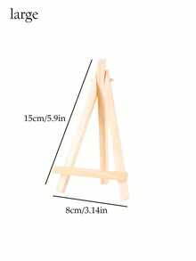 5pcs Wooden Easel Frame Wedding Table Number Card Holder Photo Display Stand, Craft Painting Artist Supplies Home Decoration, Natural Wooden Easel Tripod Display Conference Wedding Table Business Card Holder Display Stand Painting Crafts 3/1pc - Apricot - View 13