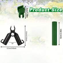 10 piezas Soporte de jardín estable y fácil de montar, marco de valla reforzado para pepinos, jaula para plantas de tomates, utilizado para plantas trepadoras y hortalizas de jardín.