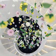 20pcs Bohemian Style DIY Spring Floral Hanging Curtain, Door Curtain With Fishing Line - Colorful Artificial Flowers, Suitable For Room, Bedroom, Outdoor Garden Decor, Wedding, Shower And Party Backdrop, Valentine's Day And Spring Party Decor, Wedding Decor | Decorative Hanging Flowers | Colorful Decor, Artificial Flowers For Decoration