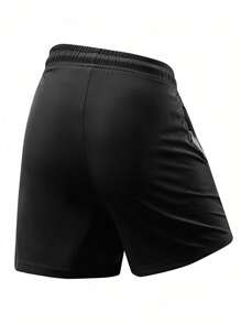 3 pezzi/confezione Pantaloncini da uomo con vita con coulisse, tinta unita, leggeri ad asciugatura rapida, adatti per uso quotidiano, escursionismo, corsa, esercizi estivi