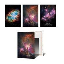 1 Pc Universe Space Poster Prints Veil Rosette Nebula Black Hole Galaxy Canvas Painting Modern Wall Art Pictures Bedroom Home Decor ,Wall Art With Frame