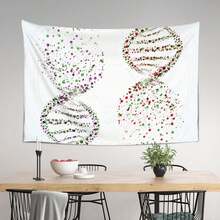 DNA Double Helix Watercolor Genetics Biology Art  40x60 Inch Horizontal Wall Tapestry 100% Polyester Ideal Decor For Living Room Bedroom Dorm Boho Style Home Decor - Black - View 4