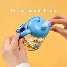 1 件婴儿训练吸管杯，适合 1-3 岁儿童，儿童吸管奶瓶 350 毫升和防漏水饮水杯带手柄 - 彩色 - 查看 7