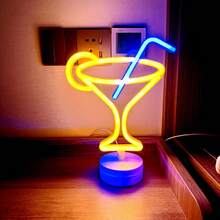 1 件高亮鸡尾酒玻璃瓶啤酒杯霓虹灯手势 666 手 LED 杯、外星人、星球、牛头、火焰、樱桃、狗爪、游戏控制器、酒吧杯装饰灯、LED 霓虹灯家居装饰、派对装饰、圣诞派对装饰、圣诞礼物 - 雞尾酒杯 - 查看 52