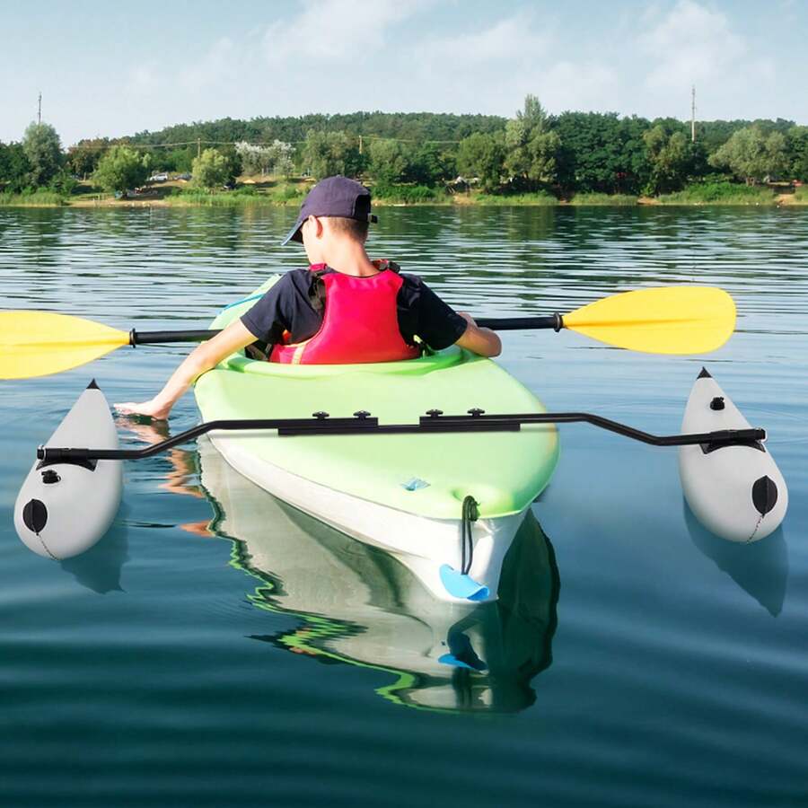 Kayak Stabilizer Inflatable Canoe Outrigger PVC Pontoon Fishing Float Tube Kit - default - View 1
