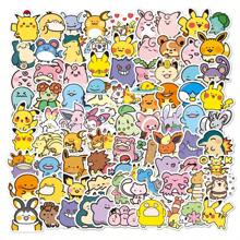 pokemon 50pcs Pokemon Stickers Small Size Children's Suitcase Computer Pokemon Waterproof Stickers Water Cup Tablet Greeting Card Decoration DIY Creative Stickers Surprise Gift Party Gift