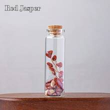 1 Peça Garrafa de Desejo de Pedras Preciosas de Cristal Curativo Natural, , Quartzo Rosa, Ametista, Garrafa à Deriva, Presentes de Casa para o Natal