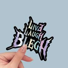Nhãn dán Live Laugh Blegh, Nhãn dán Metalcore, Nhãn dán Heavy Metal, Nhãn dán Live Laugh Love, Nhãn dán vui nhộn cho ô tô, xe tải, xe máy, tường, cửa sổ và máy tính xách tay. - Nhiều màu - Xem 1
